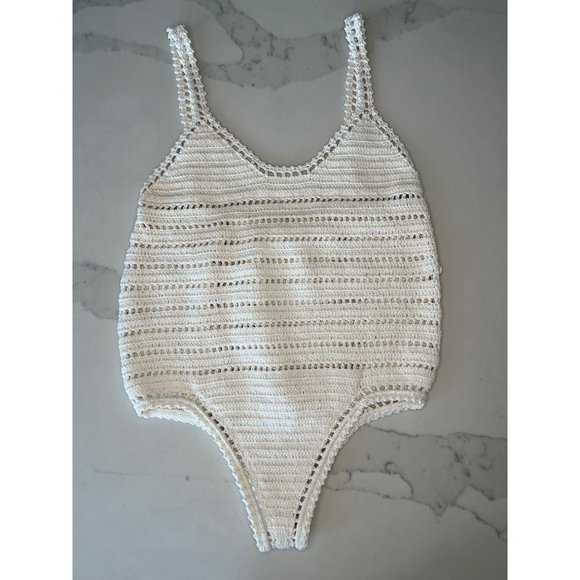 She Made Me crocheted one piece swimsuit SM NWT - Picture 2 of 13
